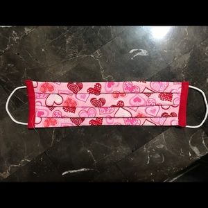 Valentine’s Day heart glitter mask